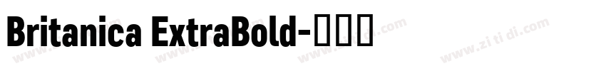Britanica ExtraBold字体转换